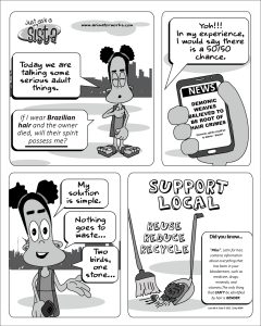 Just Ask A Sista comic strip about innovation in the hair industry by AnimatorWorks