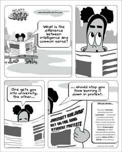 Just Ask A Sista comic strip about higher education by AnimatorWorks