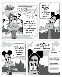 Just Ask A Sista comic strip about gossip by AnimatorWorks