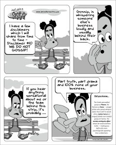 Just Ask A Sista comic strip about gossip by AnimatorWorks