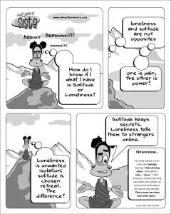 Just Ask A Sista comic strip on solitude by AnimatorWorks