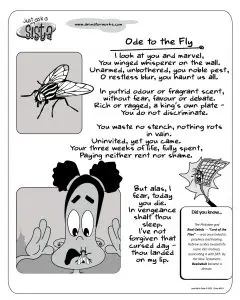 Just Ask A Sista comic strip a poem about the fly by AnimatorWorks