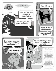 Just Ask A Sista comic strip on money by AnimatorWorks