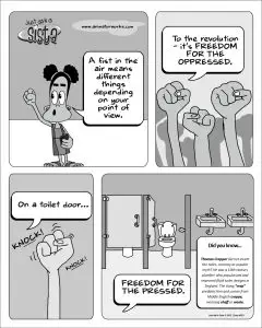 Just Ask A Sista comic strip about understanding the human fist by AnimatorWorks