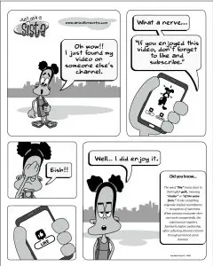 Just Ask A Sista comic strip on social media vanity by AnimatorWorks.