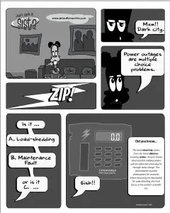 Just Ask A Sista comic strip about electricity woes by AnimatorWorks