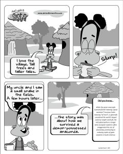 Just Ask A Sista comic strip by AnimatorWorks about the simple village life.