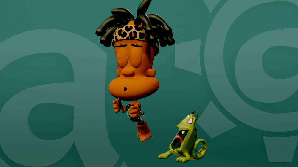 Animatorworks Namibia Studio Characters - Taw & Frogmeleon - banner03